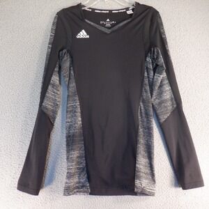 Adidas Black and Gray Long Sleeve Sweatshirt